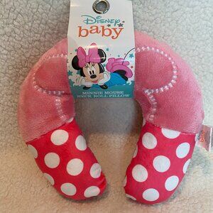 Disney Baby Minnie Mouse Neck Roll Pillow Travel Plush Soft NWT